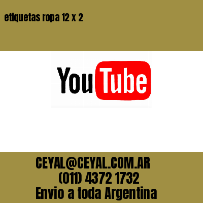 etiquetas ropa 12 x 2