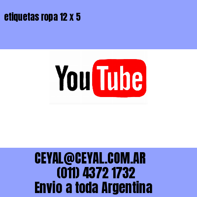 etiquetas ropa 12 x 5