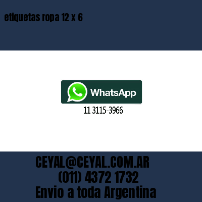 etiquetas ropa 12 x 6