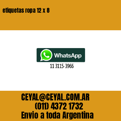 etiquetas ropa 12 x 8