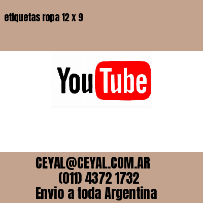 etiquetas ropa 12 x 9