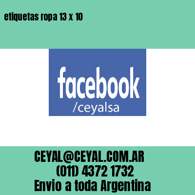 etiquetas ropa 13 x 10