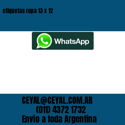etiquetas ropa 13 x 12