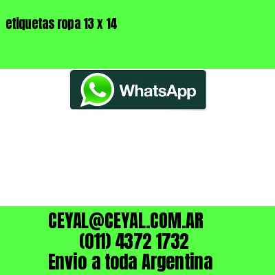 etiquetas ropa 13 x 14