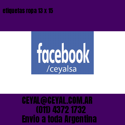 etiquetas ropa 13 x 15