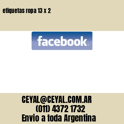etiquetas ropa 13 x 2