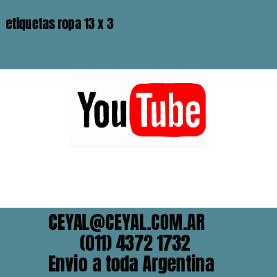 etiquetas ropa 13 x 3