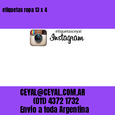 etiquetas ropa 13 x 4
