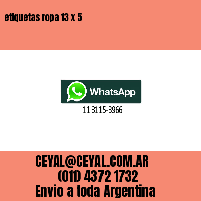 etiquetas ropa 13 x 5