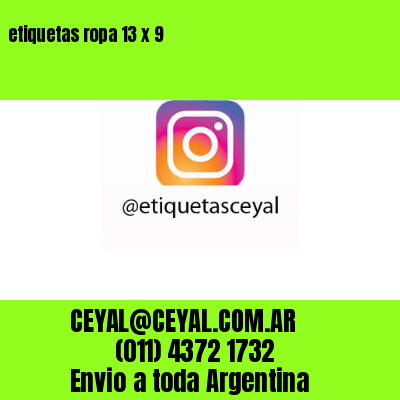 etiquetas ropa 13 x 9