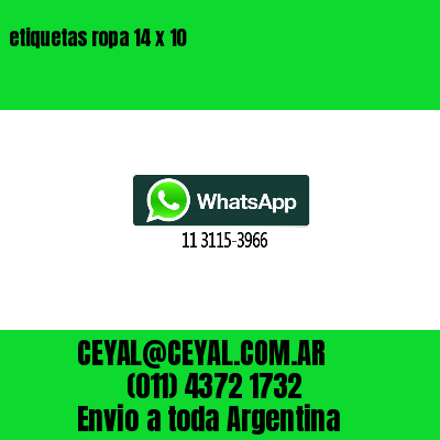 etiquetas ropa 14 x 10