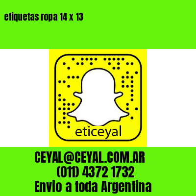 etiquetas ropa 14 x 13