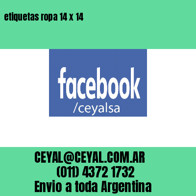 etiquetas ropa 14 x 14