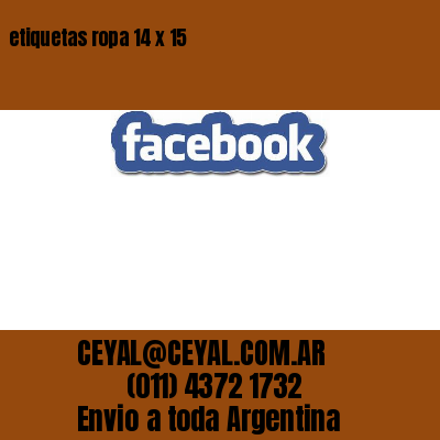 etiquetas ropa 14 x 15