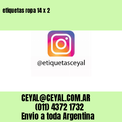 etiquetas ropa 14 x 2