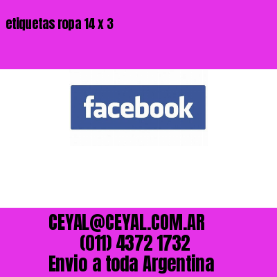 etiquetas ropa 14 x 3