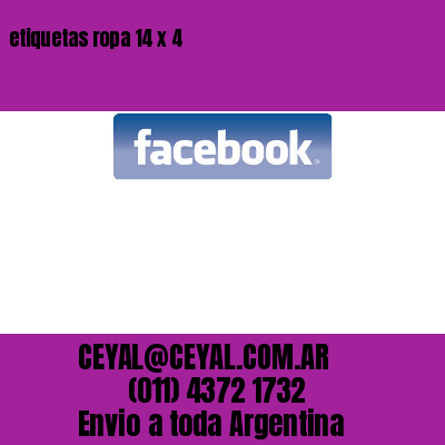 etiquetas ropa 14 x 4