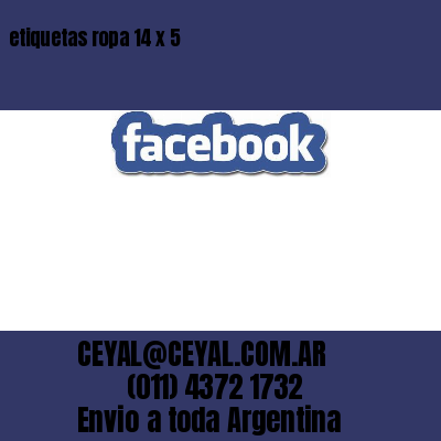 etiquetas ropa 14 x 5
