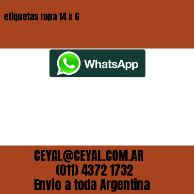 etiquetas ropa 14 x 6