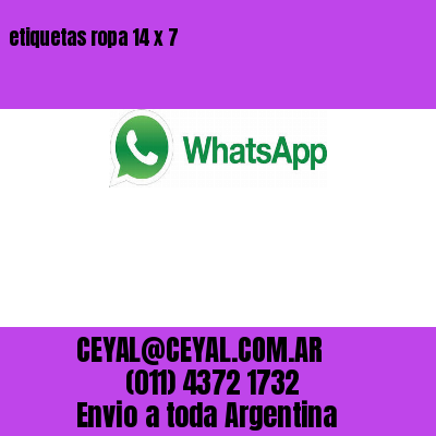 etiquetas ropa 14 x 7