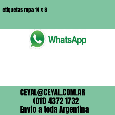 etiquetas ropa 14 x 8