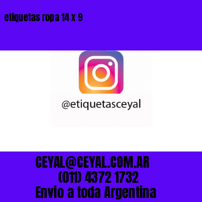 etiquetas ropa 14 x 9