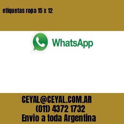 etiquetas ropa 15 x 12