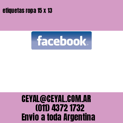 etiquetas ropa 15 x 13