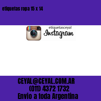 etiquetas ropa 15 x 14