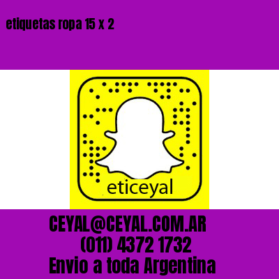 etiquetas ropa 15 x 2