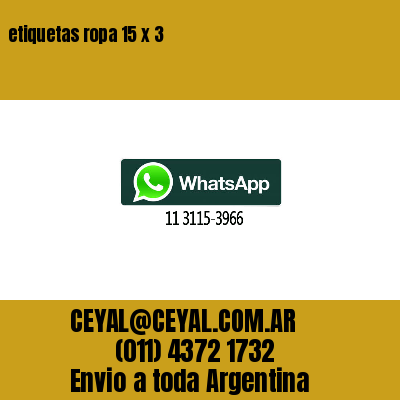 etiquetas ropa 15 x 3