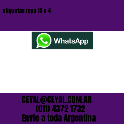 etiquetas ropa 15 x 4
