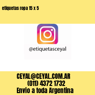 etiquetas ropa 15 x 5