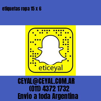 etiquetas ropa 15 x 6