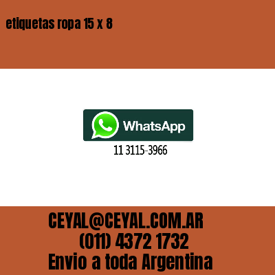 etiquetas ropa 15 x 8