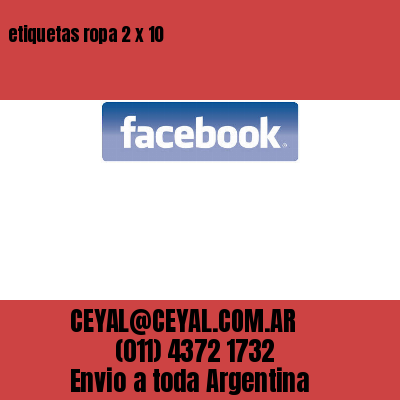 etiquetas ropa 2 x 10