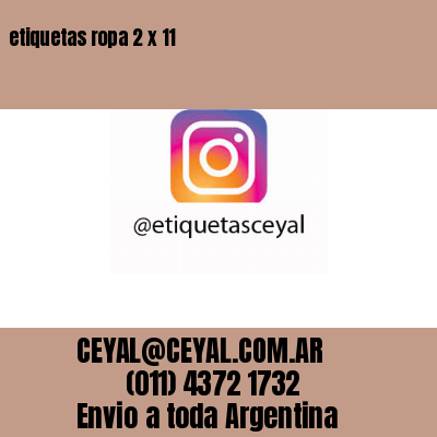 etiquetas ropa 2 x 11