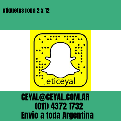 etiquetas ropa 2 x 12