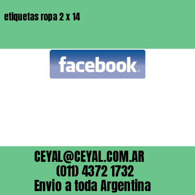 etiquetas ropa 2 x 14