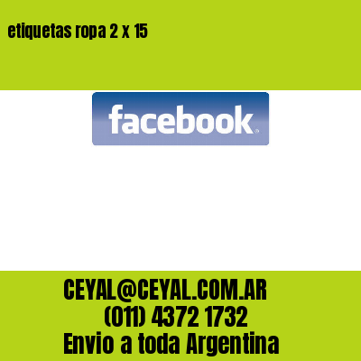 etiquetas ropa 2 x 15