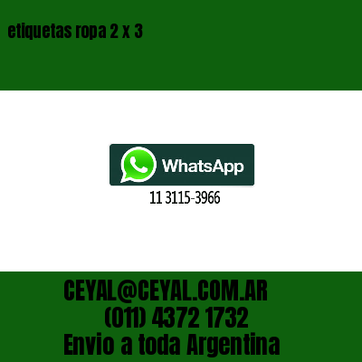 etiquetas ropa 2 x 3