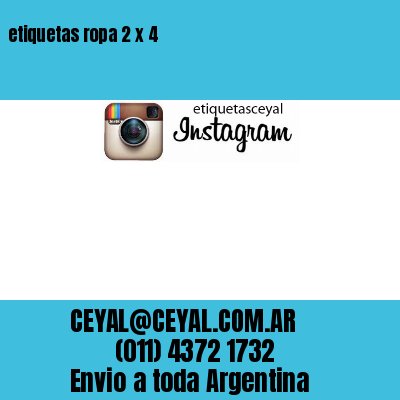 etiquetas ropa 2 x 4