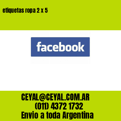 etiquetas ropa 2 x 5