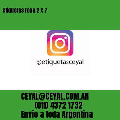 etiquetas ropa 2 x 7