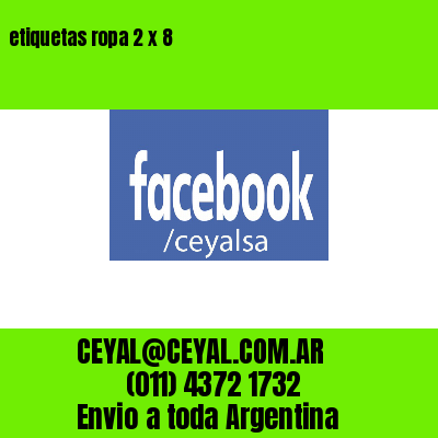 etiquetas ropa 2 x 8