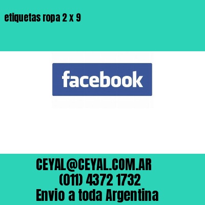 etiquetas ropa 2 x 9
