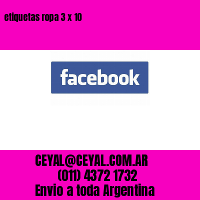 etiquetas ropa 3 x 10