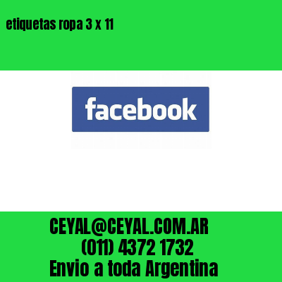 etiquetas ropa 3 x 11