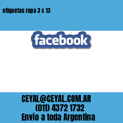 etiquetas ropa 3 x 13