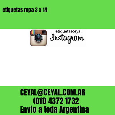 etiquetas ropa 3 x 14